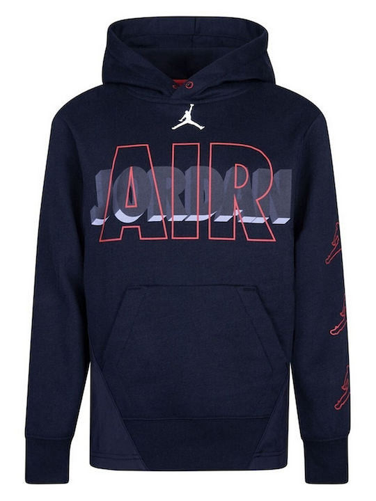Fleece Kids Sweatshirt with Hood and Pockets Black Sideline
