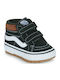 Sk8 Mid Reissue Παιδικά Sneakers High με Σκρατς Μαύρα