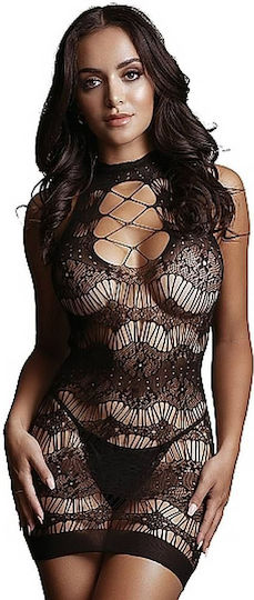 Le Désir Sexy Kleid Criss Cross Neck Minikleid Schwarz