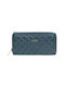 Lavor Large Leather Women's Wallet with RFID Blue