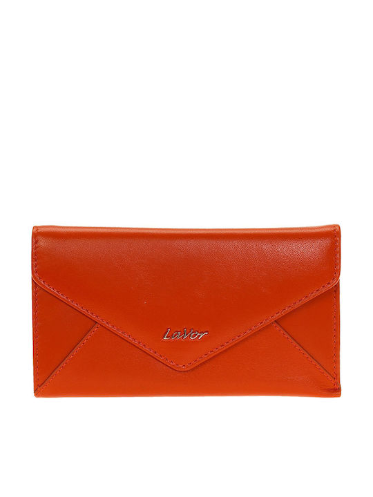 Lavor Μεγάλο Δερμάτινο Γυναικείο Πορτοφόλι με RFID Πορτοκαλί Lavor Μεγάλο Δερμάτινο Γυναικείο Πορτοφόλι με RFID Πορτοκαλί