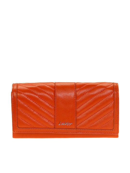 Lavor Μεγάλο Δερμάτινο Γυναικείο Πορτοφόλι με RFID Πορτοκαλί Lavor Μεγάλο Δερμάτινο Γυναικείο Πορτοφόλι με RFID Πορτοκαλί