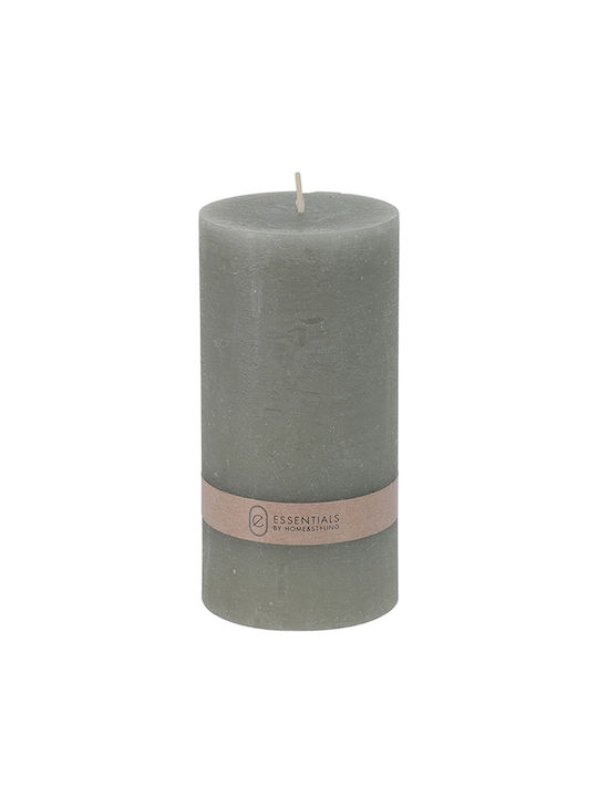 Zaros Decorative Candle Rustic Light Grey 7x14c...