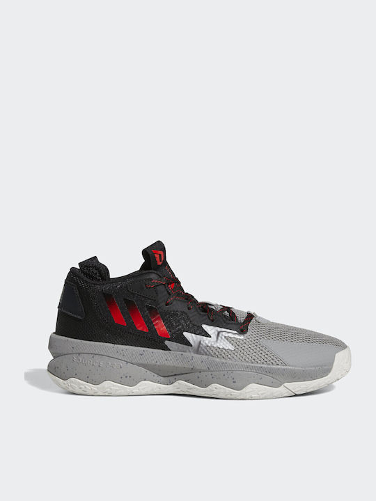 Dame 8 Ψηλά Μπασκετικά Παπούτσια Grey Three / Red / Core Black