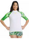 Arena Rash Vest Женски Къс Ръкав Слънцезащитна риза Бяла