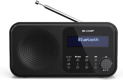 Sharp Tokyo Portable Radio Rechargeable DAB+ with Bluetooth and USB Black