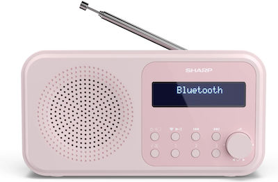 Sharp Tokyo Radio portabil Reîncărcabil DAB+ cu Bluetooth și USB Roz