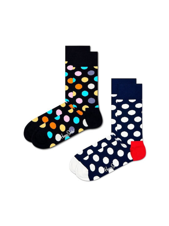 Happy Socks Big Dot Unisex Κάλτσες με Σχέδια Πολύχρωμες 2Pack