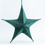 Eurolamp Χριστουγεννιάτικο Διακοσμητικó Επιτραπέζιο Αστέρι Υφασμάτινο Πράσινο 40x35x65εκ.