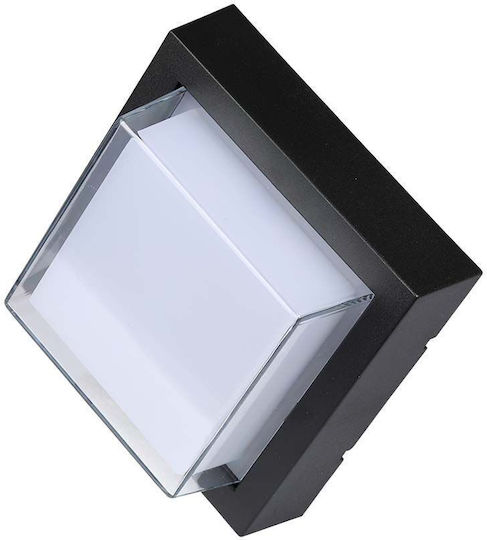V-TAC Wandmontierte Außen-Deckenleuchte LED IP65 7W mit Warmweiß Licht 13.3x13.3x6.7εκ.