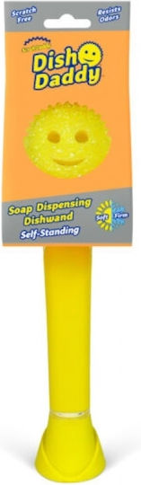 Scrub Daddy Kitchen Sponge for Dishes Yellow with Handle Dish Wand