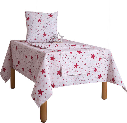 Viopros Viopros Christmas Tablecloth Fabric Square Stars 85x85cm