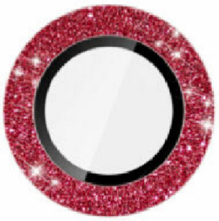 ObaStyle Camera Protection Tempered Glass Glitter Red for the iPhone 12 Pro