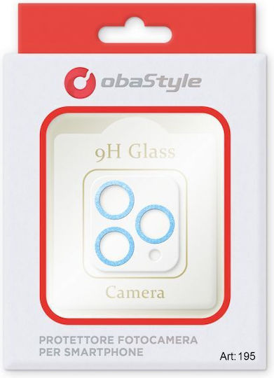ObaStyle ObaStyle Handy-Kameraschutz Gehärtetes Glas Glitzer Blau Für iPhone 12 Pro