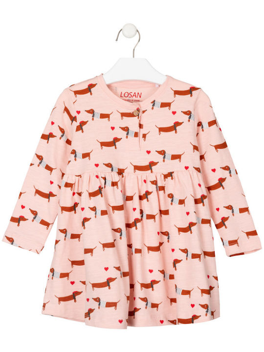 Girls Dress Long Sleeve Pink