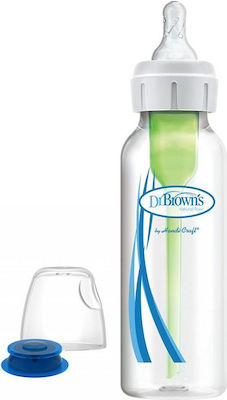 Dr. Brown's Plastikflasche Options+ Narrow Neck Gegen Koliken mit Silikonsauger für 0+, 0+ m, Monate 250ml 1Stück