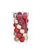 Ornament suspendat Glob Plastic Roșu 6buc Set 30buc