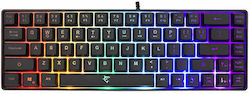 White Shark Ronin Tastatură de Gaming 60% cu iluminare RGB Negru