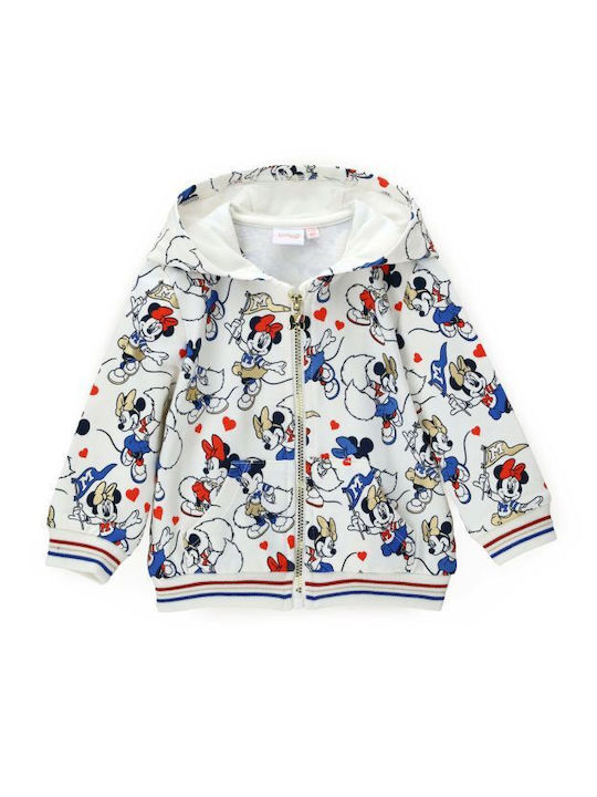 DISNEY WHITE HOODED CARDIGAN