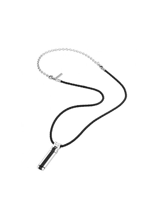 Police Necklace from Steel Black