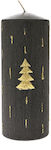 Iliadis Christmas Black Candle 18x7cm