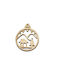 Hängendes Ornament Etikett Hölzern Beige 7.3x9cm