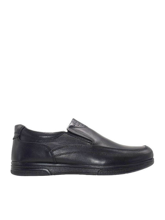 Leder Herren Freizeitschuhe Anatomisch Schwarz