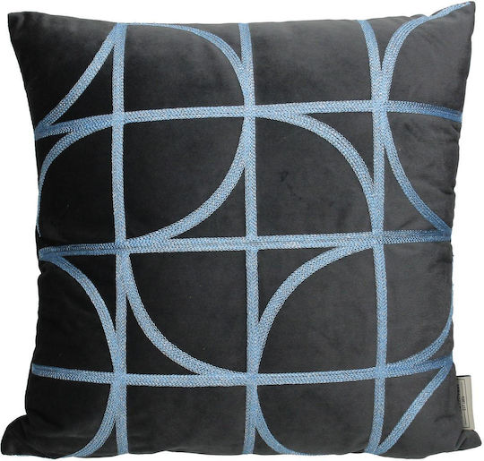 Zaros Sofa-Kissen aus Samt Blau 45x45cm
