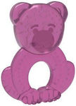 BabySoft Μασητικός Κρίκος Οδοντοφυΐας Pink Bear με Νερό από Σιλικόνη για 0 m+