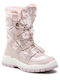 Kids Snow Boots with Laces Pink