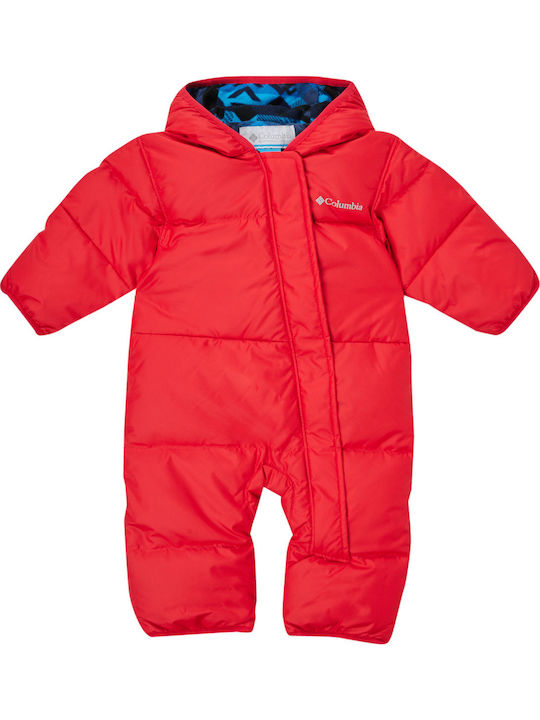 Columbia Snuggly Bunny Бебешко Боди за Излизане Дълъг ръкав Червен