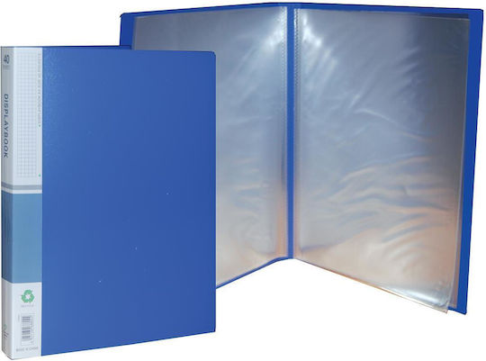 Next Clipboard Flexible with 30 plastic sleeves Slides for Paper A4 Blue (Μiscellaneous colours) 1pcs