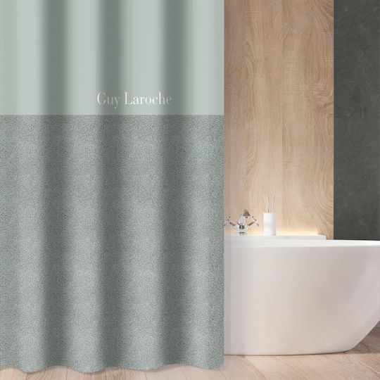 Guy Laroche Musk Душ завеса Тъканна с куки 180x185см Aqua / Grey