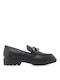 Leather Women's Loafers in Black Color