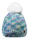 Hitec Pom Pom Beanie Beanie with Rib Knit in Light Blue color