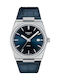 Tissot PRX Мъжки Часовник 40мм На Батерия Синя Кожена Каишка