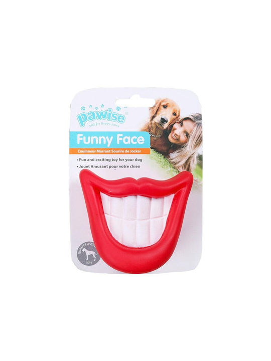 Pawise Vinyl Tooth Toy Dog made of Rubber with Sound 8εκ. Red 1pcs