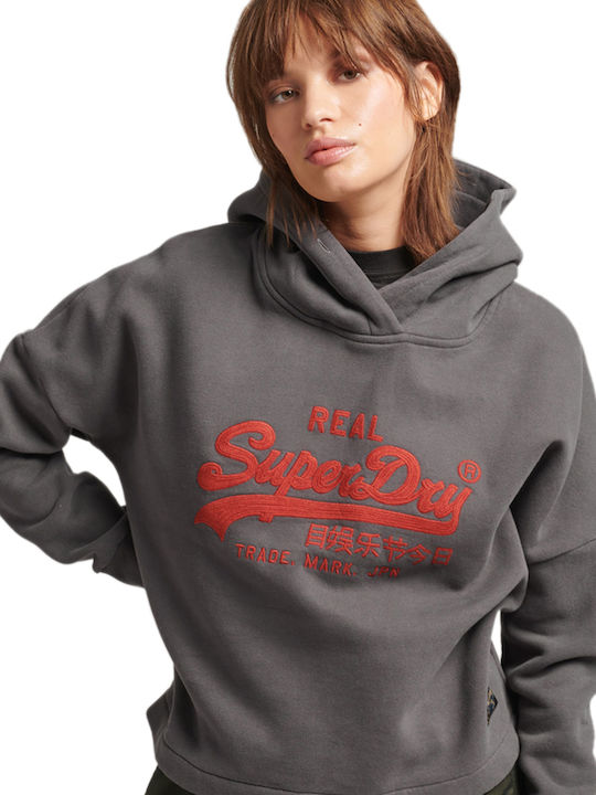 Superdry VINTAGE LOGO Γυναικείο Φούτερ με Κουκο...
