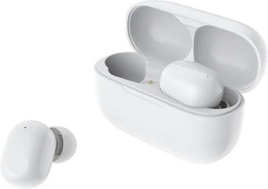 Ezra TWS23 In-ear Bluetooth Handsfree Ακουστικά με Θήκη Φόρτισης Λευκά