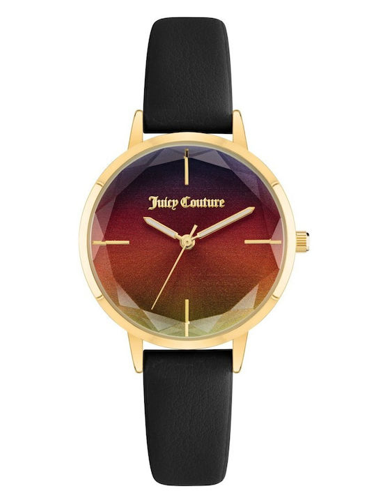 Juicy Couture Women's Watch with Black Leather Strap