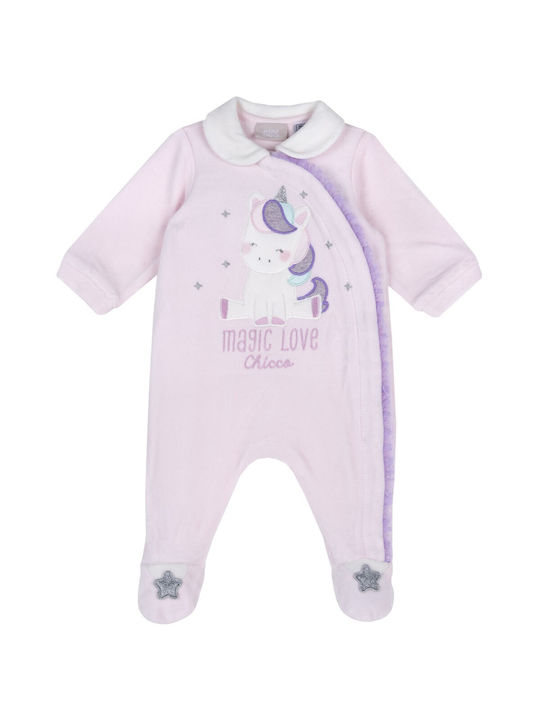 Chicco Baby Bodysuit Set Long-Sleeved Pink