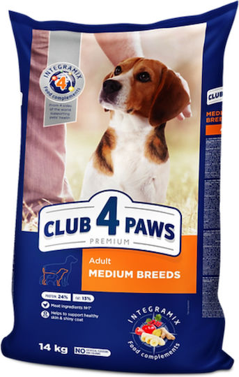 Club 4 Paws Adult Medium Breeds 14kg Trockenfutter für erwachsene Hunde mittlerer Rassen mit Huhn