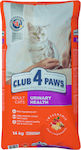 Club 4 Paws Adult Cats Urinary Health Dry Food for Adult Cats with Sensitive Urinary System with Chicken 14kg