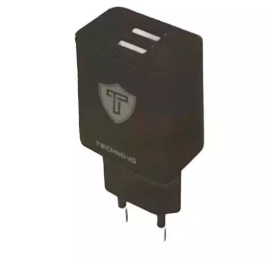 Technovo Φορτιστής Χωρίς Καλώδιο με 2 Θύρες USB-A Μαύρος (TN-C006)