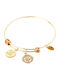 Natalie Gersa Follow Your Dreams Women's Bracelet Handcuffs Made of Stainless Steel Gold Plated 21cm