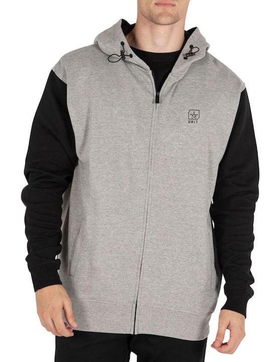 UNIT STEP ZIP HOODIE GREY MARL