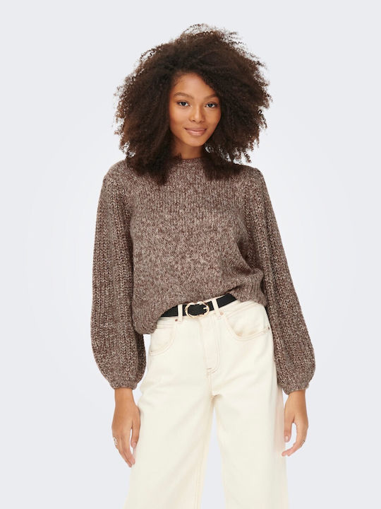 Only Damen Langarm Pullover Braun