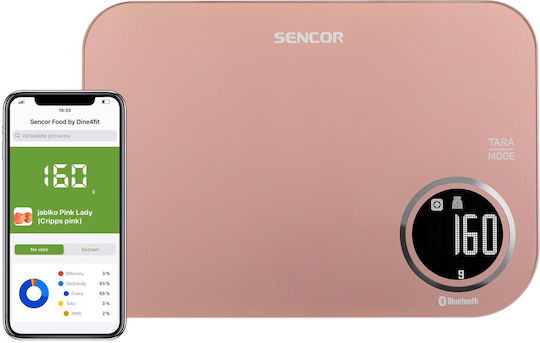 Sencor Ψηφιακή Ζυγαριά Κουζίνας έως 5kg Ροζ