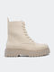 Damen Knöchelstiefel Beige