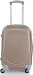 Playbags Cabin Travel Suitcase Hard Gold with 4 Wheels Height 52cm.